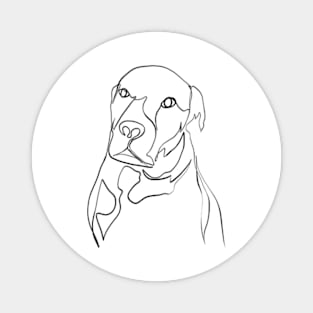 Beautiful dog one line art Magnet